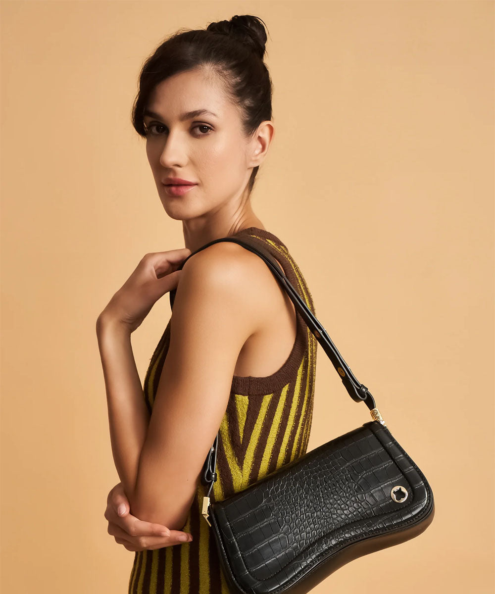 Hamster London Roma Shoulder Bag Black