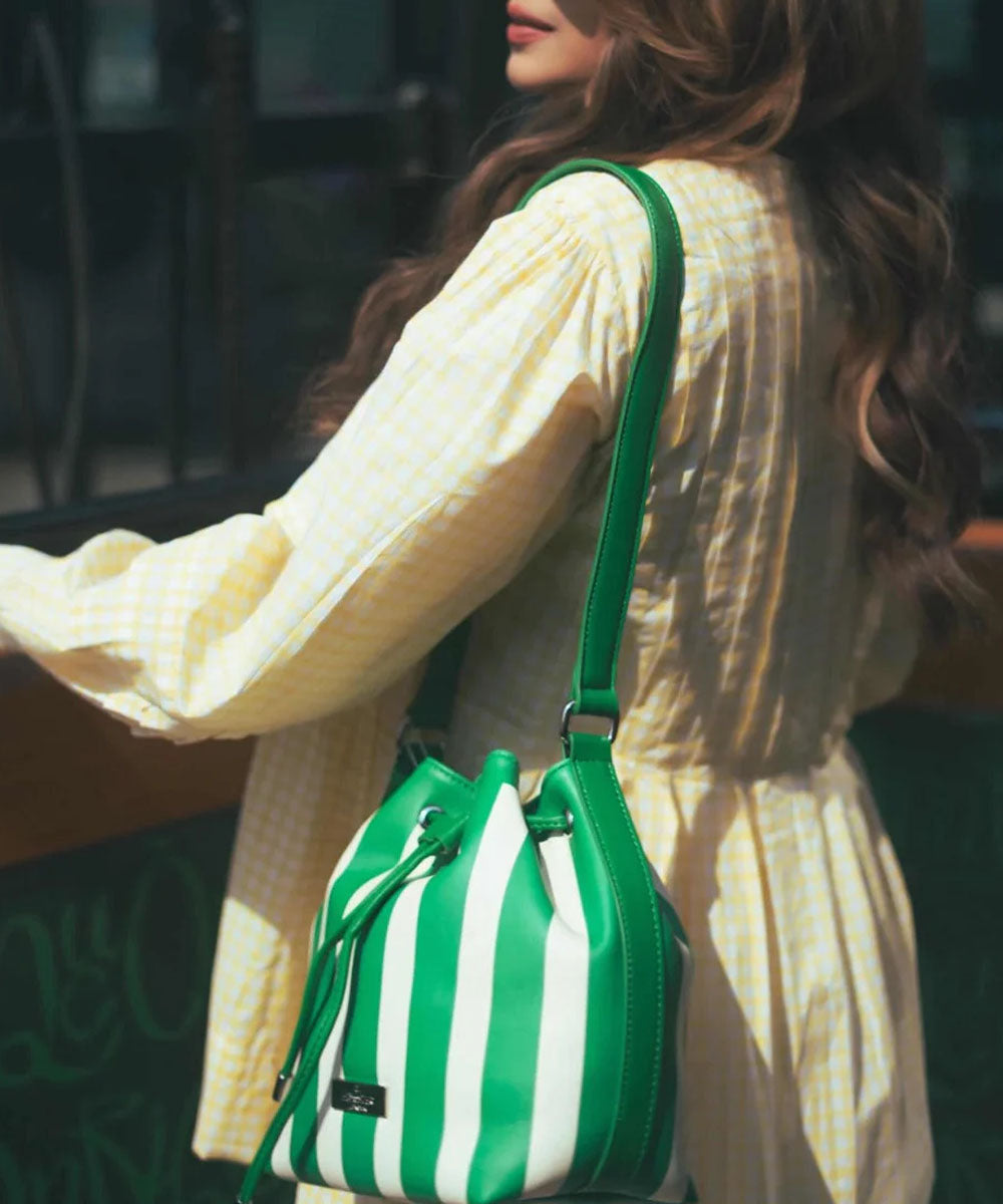 Hamster London Urban Eden Shoulder Bag Green/White