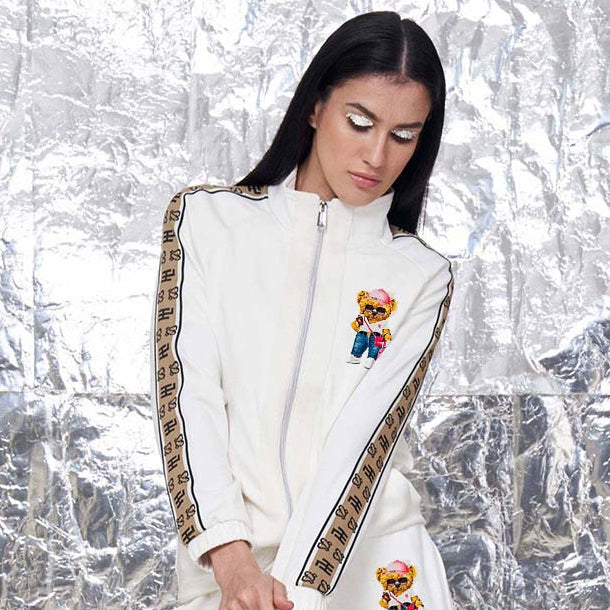 Hamster London Ted H Ted Zipper Jacket & Lower Cord Set White