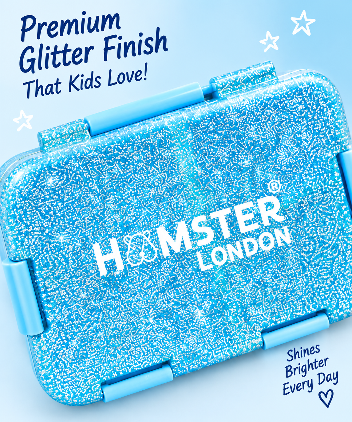 Hamster London Bento Box Glitter Blue