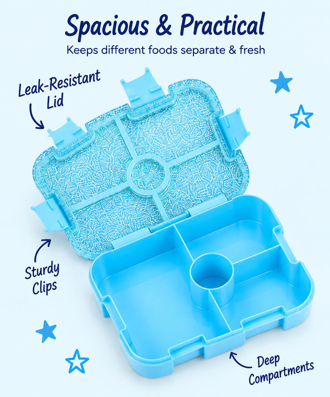 Hamster London Bento Box Glitter Blue