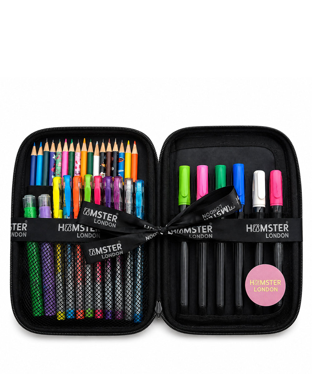 Hamster London Stationery Hardcase Combo All-in-One Creative Kit Dyno Black