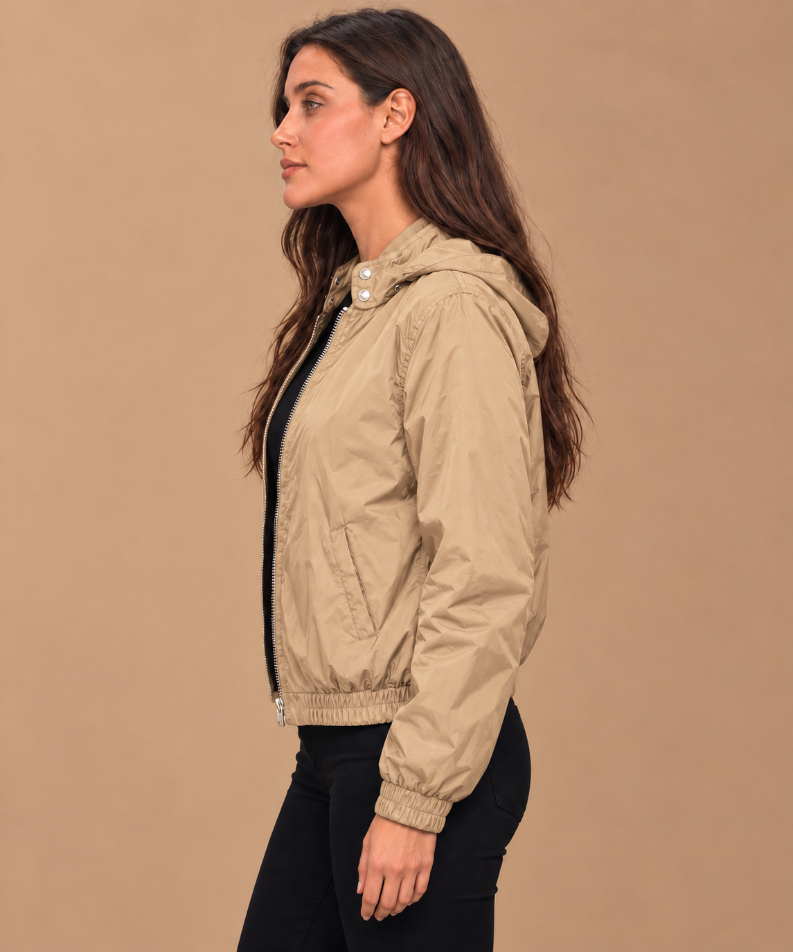 Hamster London TED H Hoodie Bomber Jacket Beige
