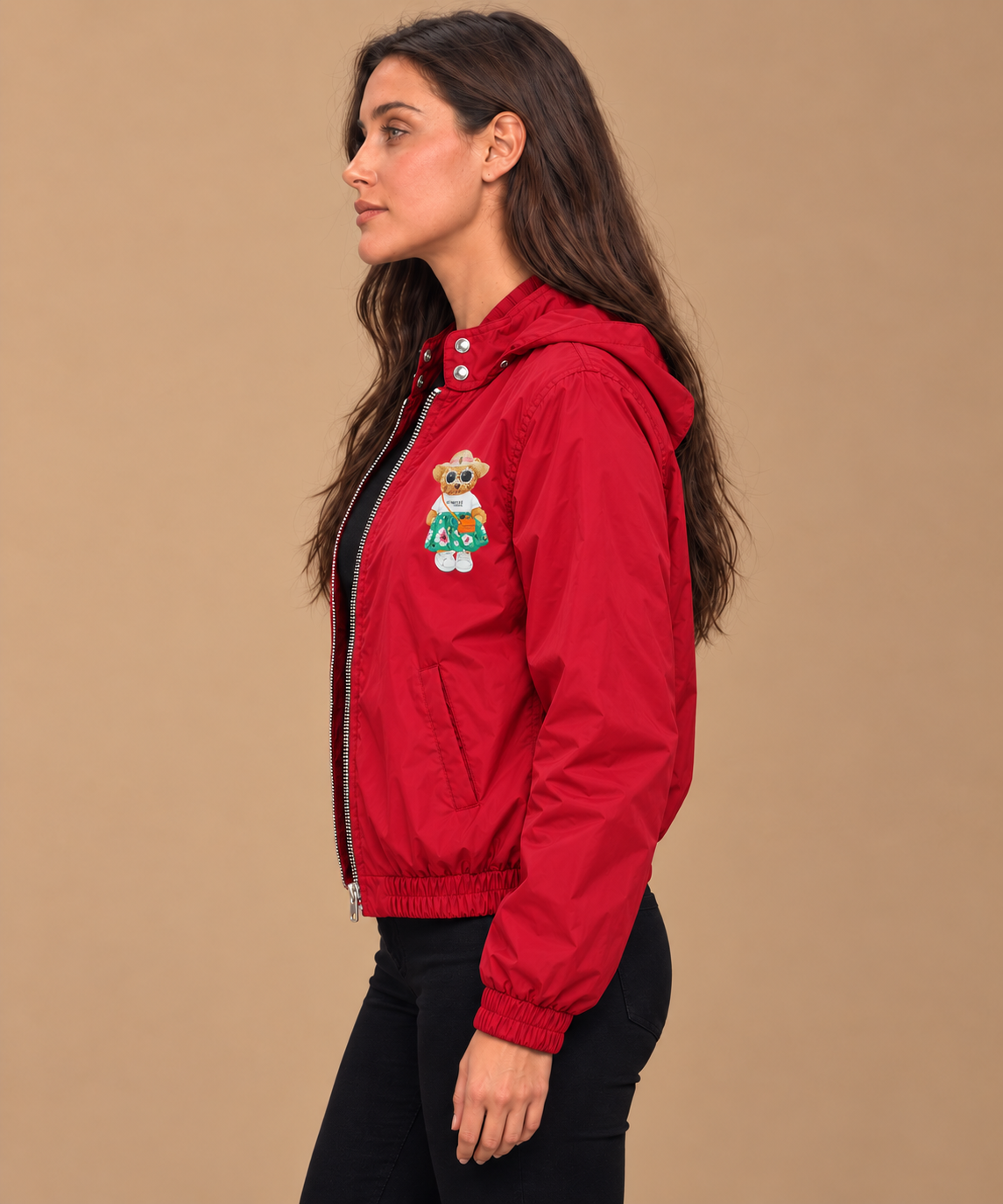 Hamster London TED H Hoodie Bomber Jacket Red
