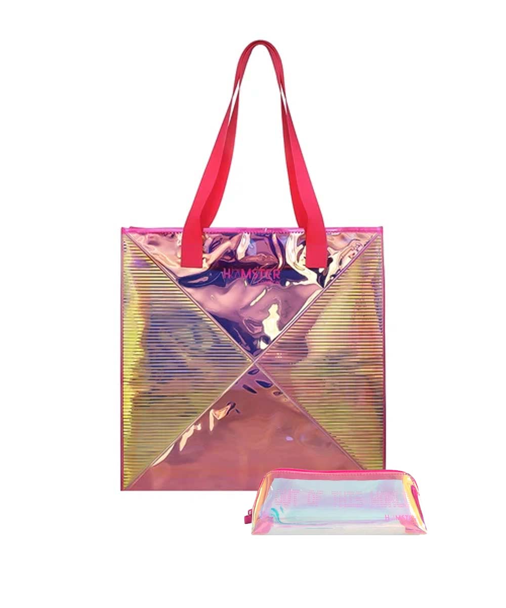 Hamster London Shiny Classic Tote Bag Pink