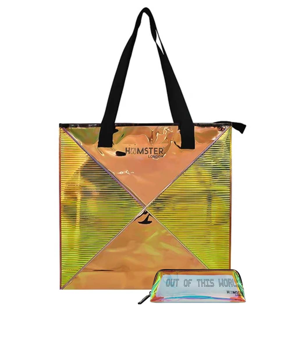 Hamster London Shiny Classic Tote Bag Black