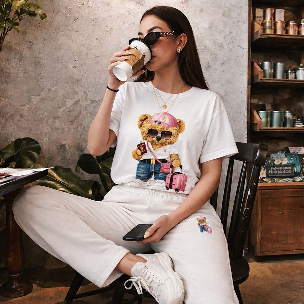 Hamster London Ted H Holiday T Shirt & Lower Cord Set White