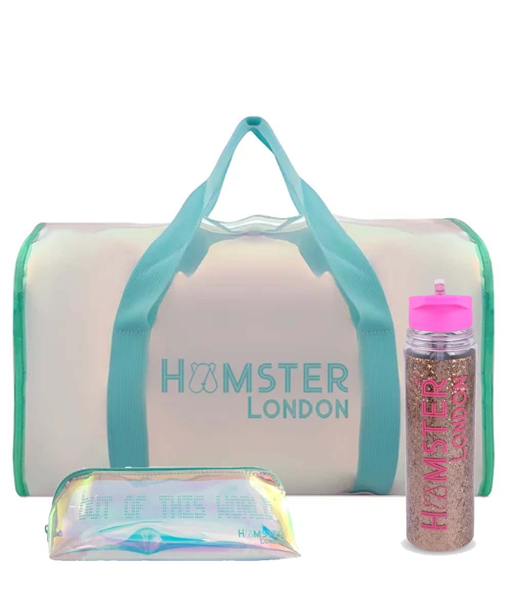 Hamster London Shiny Classic Duffle Bag Aqua Large
