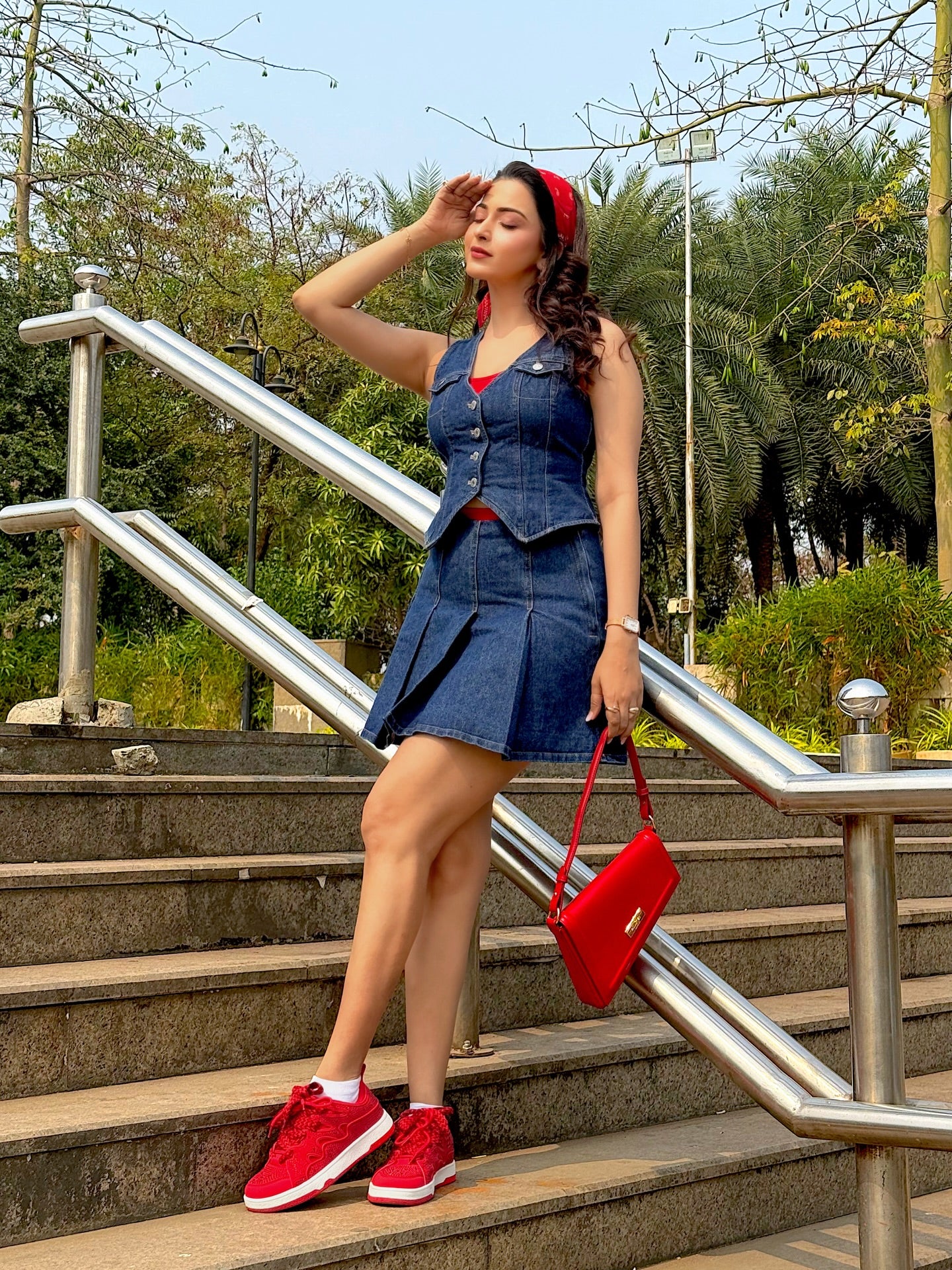 Hamster London Neptune Party Red Sneakers