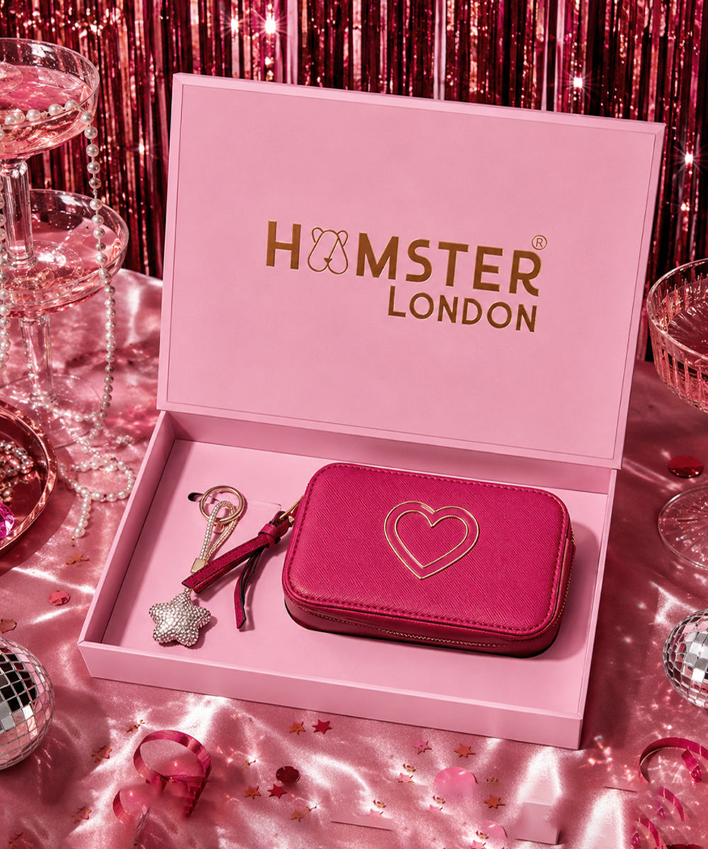 Hamster London Hot Pink Twist Sling & Charm Gift Box Set