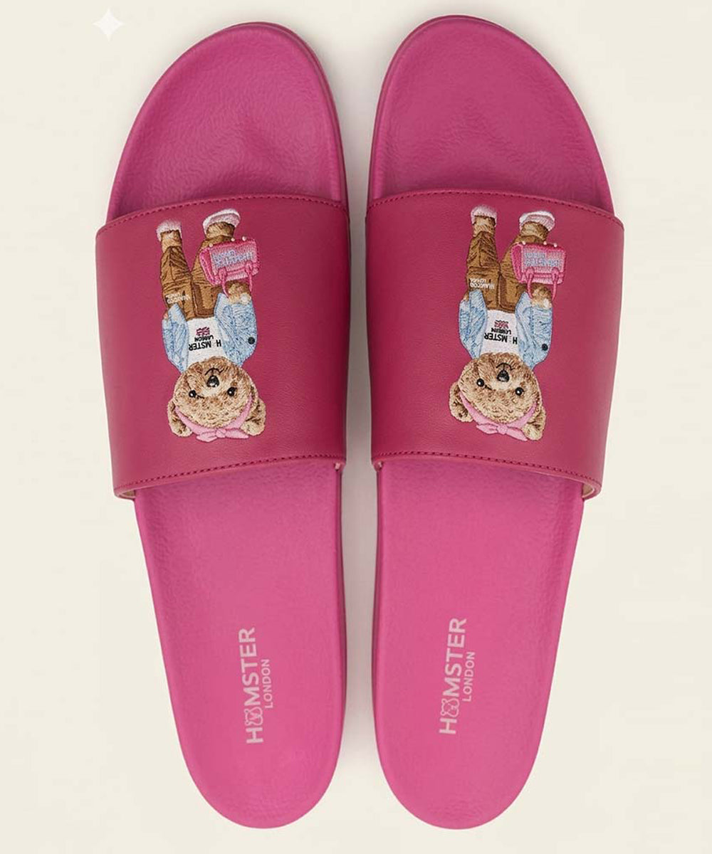 Hamster London Ted H Chic Slides Hot Pink