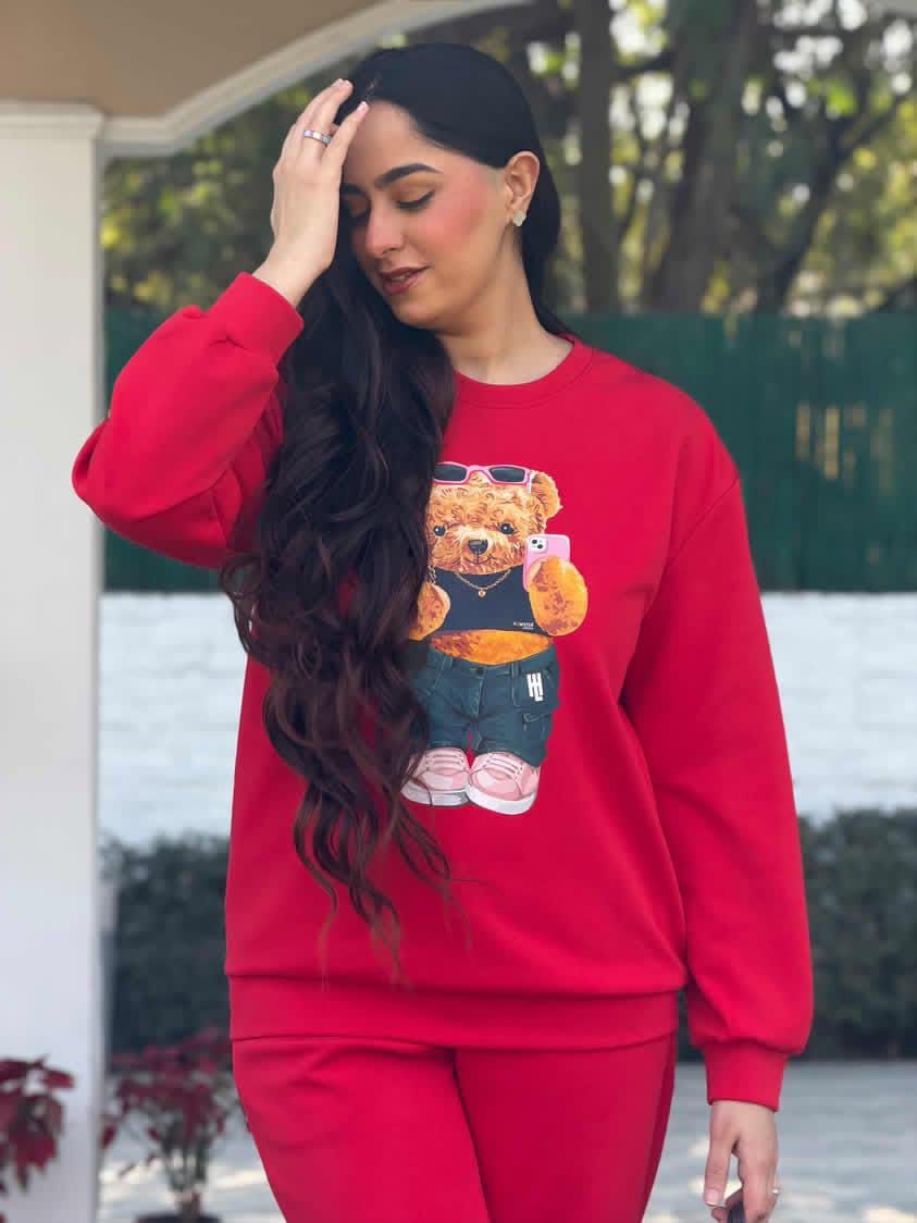 Hamster London Ted H Holiday Red Sweatshirt