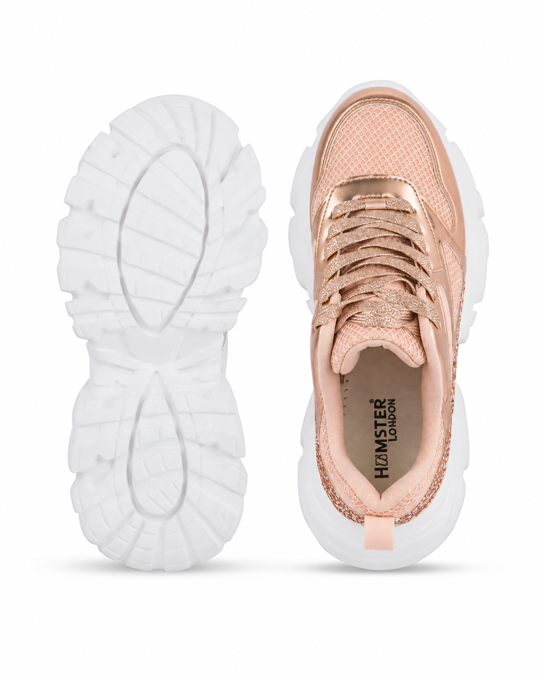 Hamster London Sparkle Pop Gold Sneakers