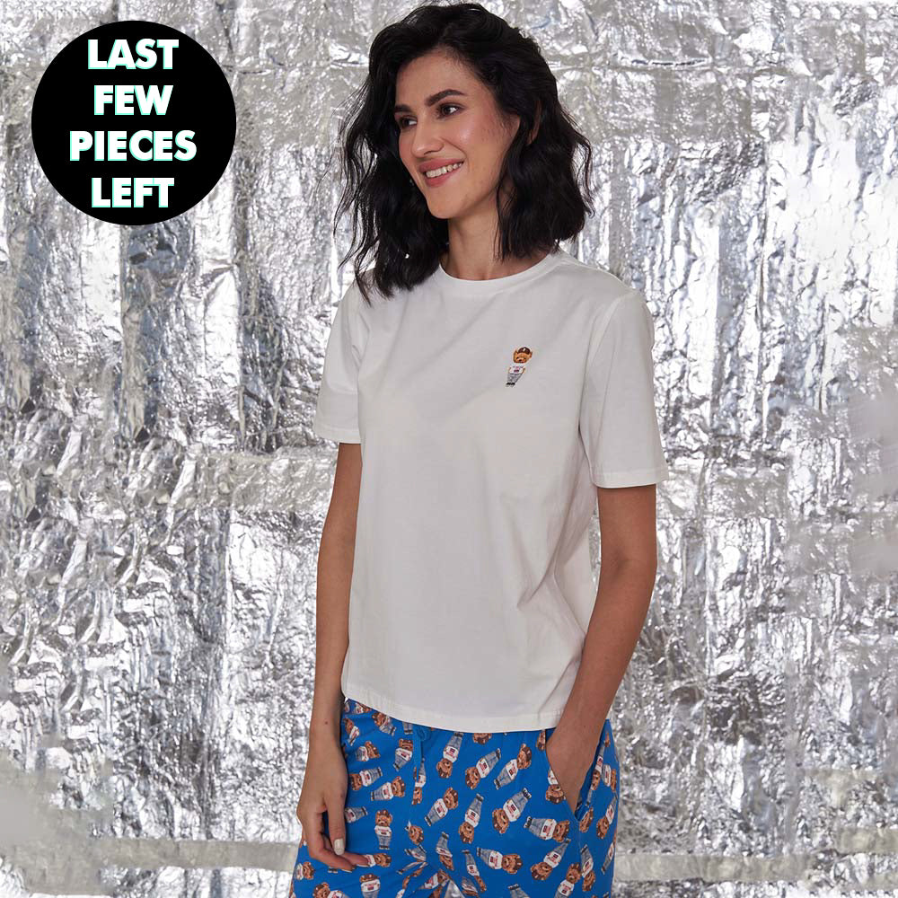 Hamster London Ted H Love Night Suit Set Lower & White Tee