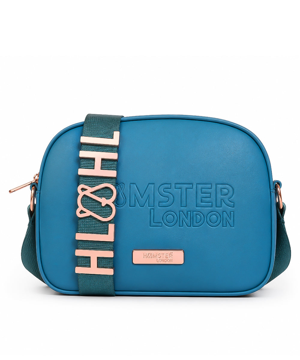 Hamster London Melissa Luna Cross Body Sling Bag Teal