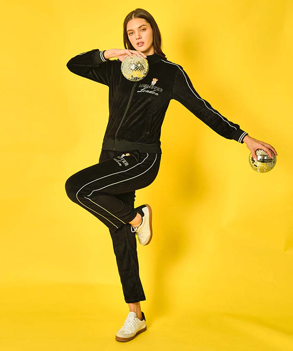 Hamster London Ted H Velvet Zipper Coord Set