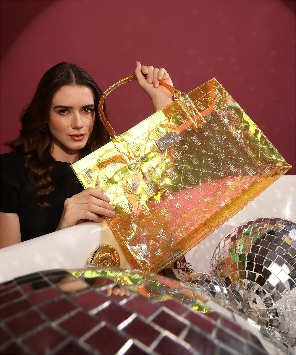 Hamster London Raver Tote Bag Gold