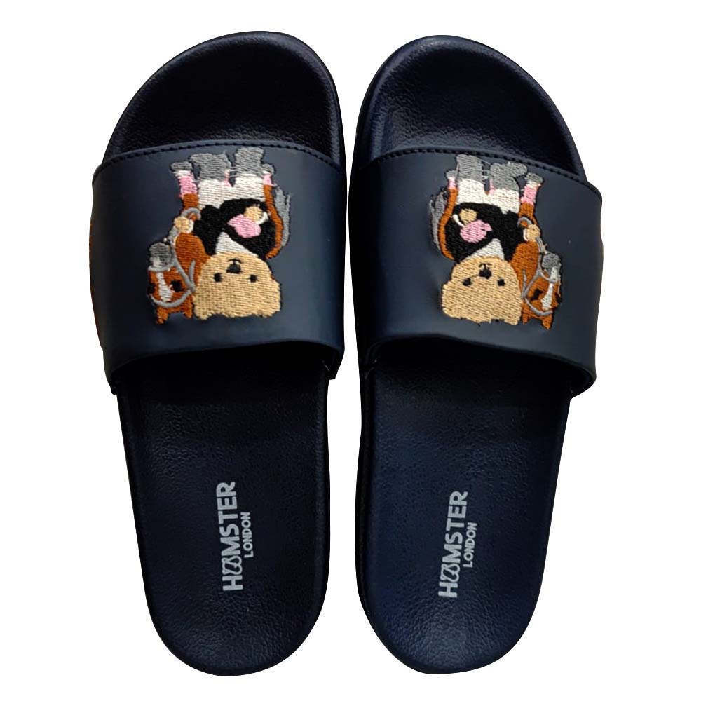 Hamster London Ted H Equestrian Slides Blue