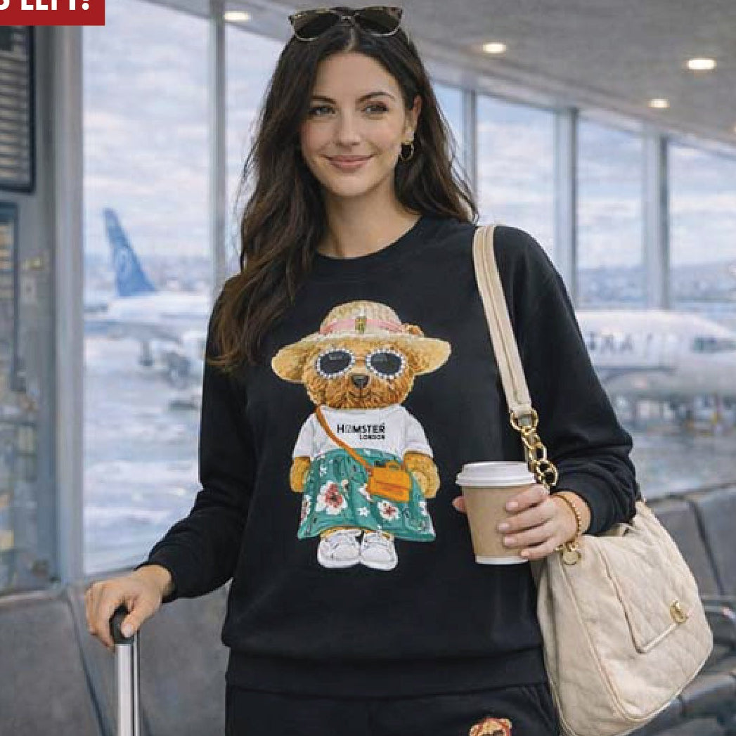 Hamster London Ted H Holiday Black Sweatshirt