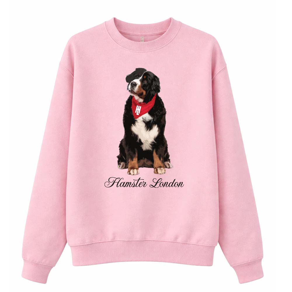 Hamster London Pup H Holiday Pink Sweatshirt
