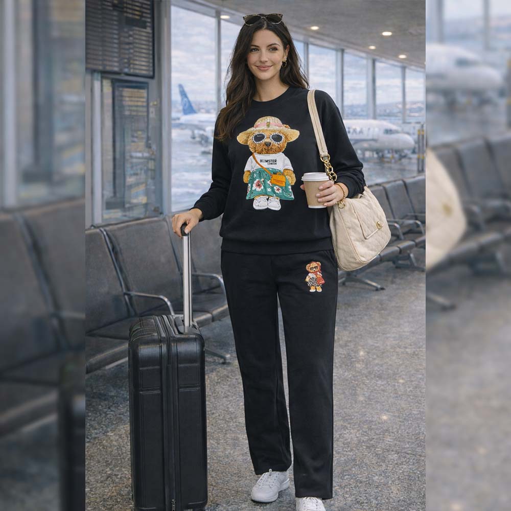 Hamster London Ted H Holiday Black Sweatshirt