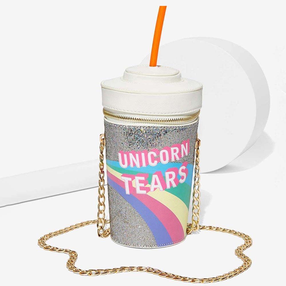 Hamster London Funk Unicorn Tears White Sling Bag