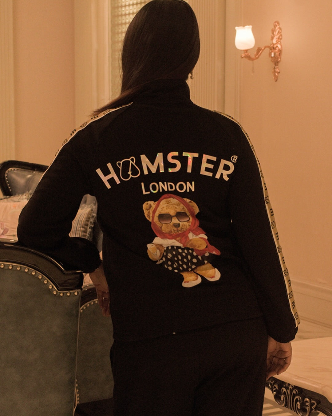 Hamster London Ted H Ted Zipper Jacket & Lower Cord Set Black