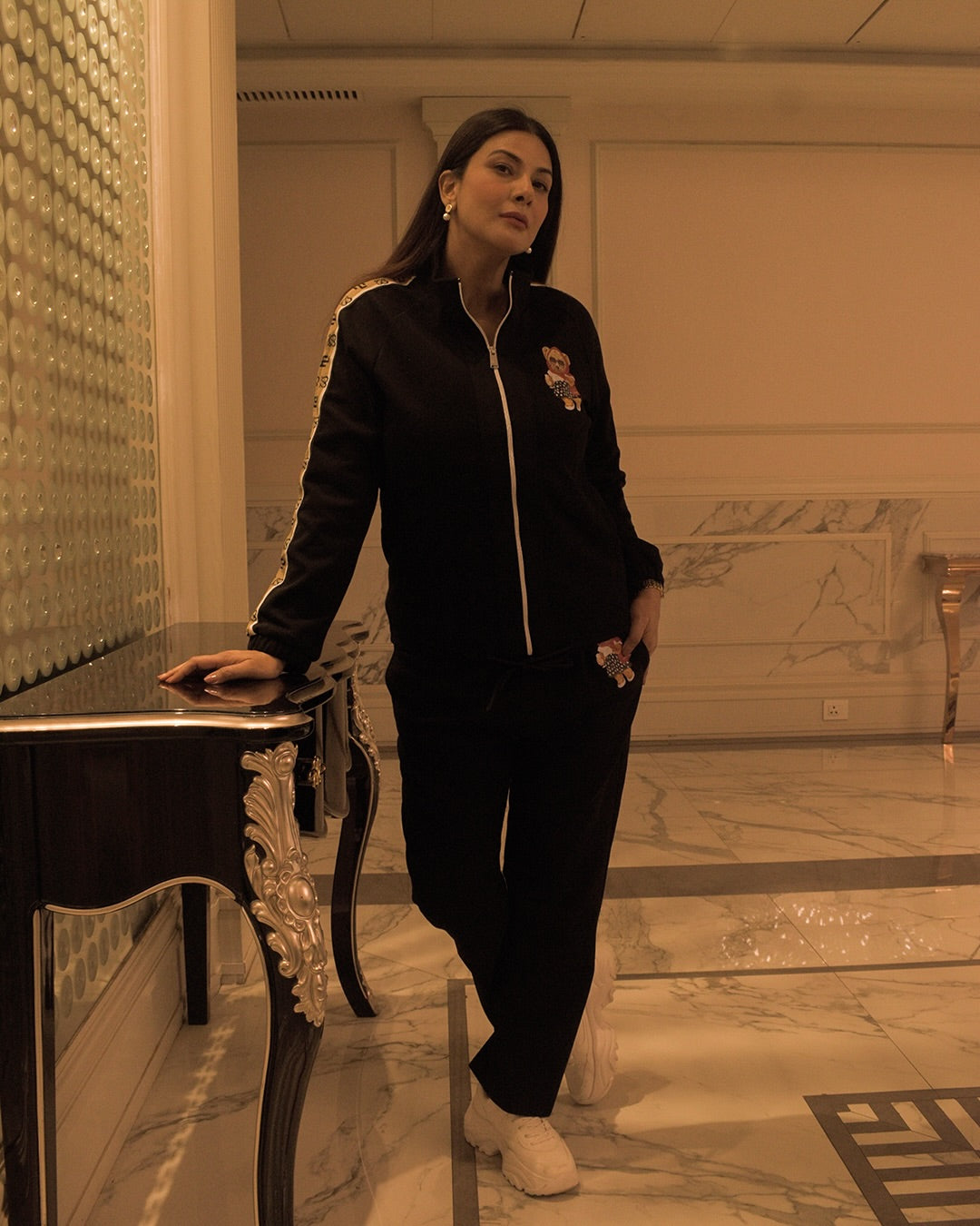 Hamster London Ted H Ted Zipper Jacket & Lower Cord Set Black