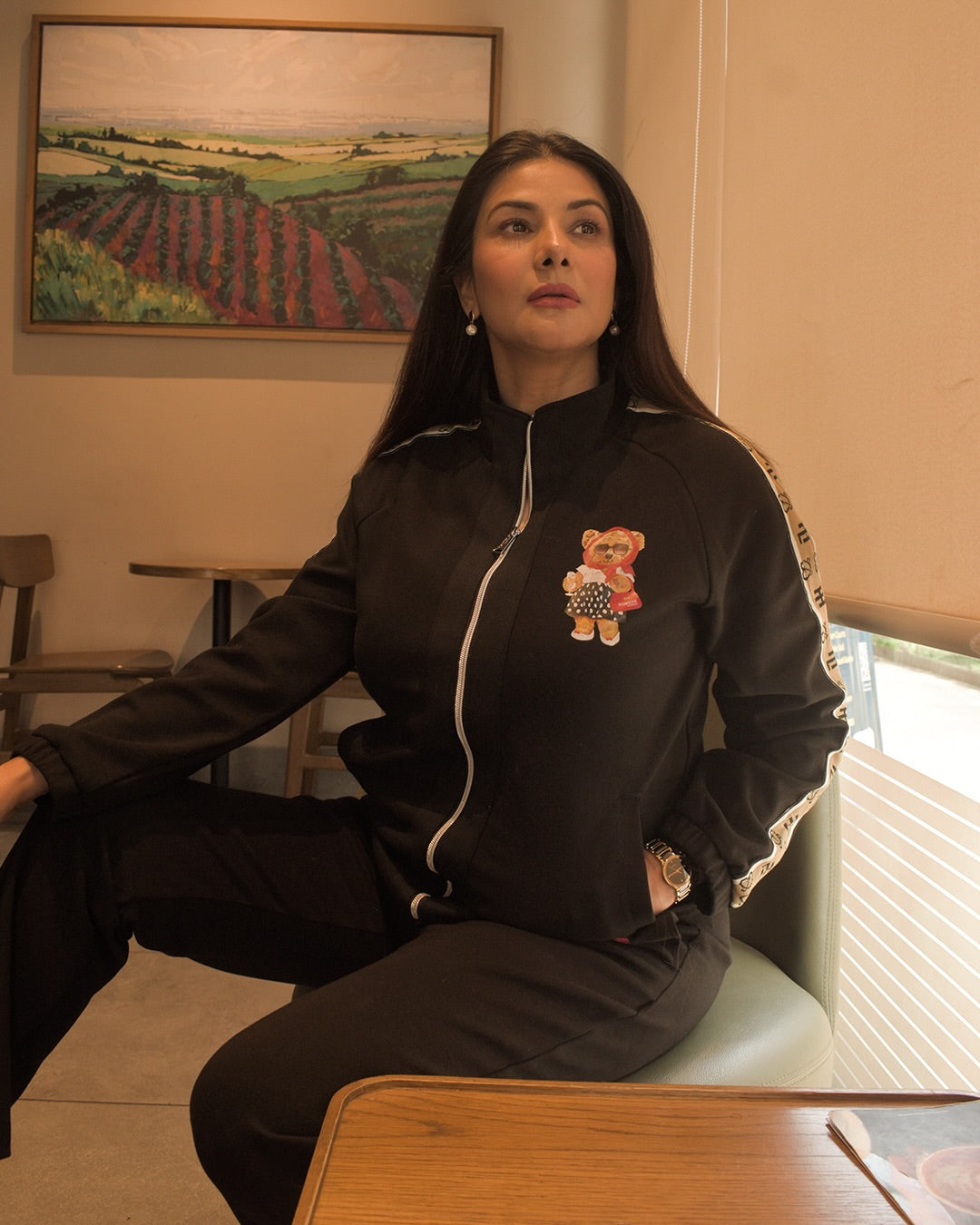 Hamster London Ted H Ted Zipper Jacket & Lower Cord Set Black