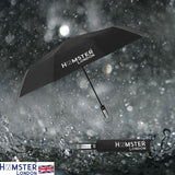 Hamster London Wooden Automatic Open & Close Pocket Folding Umbrella (Black)
