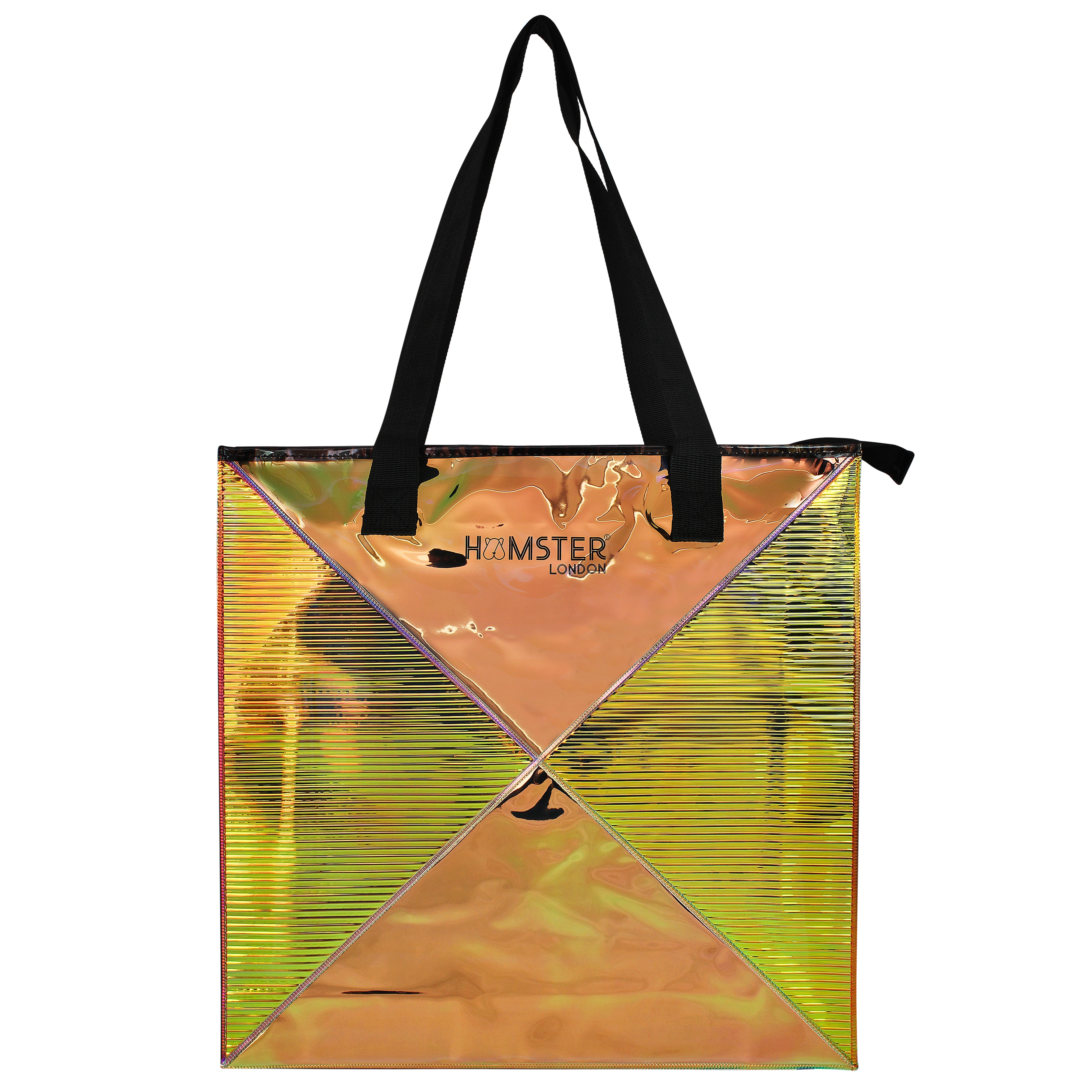 Hamster London Shiny Classic Tote Bag Black