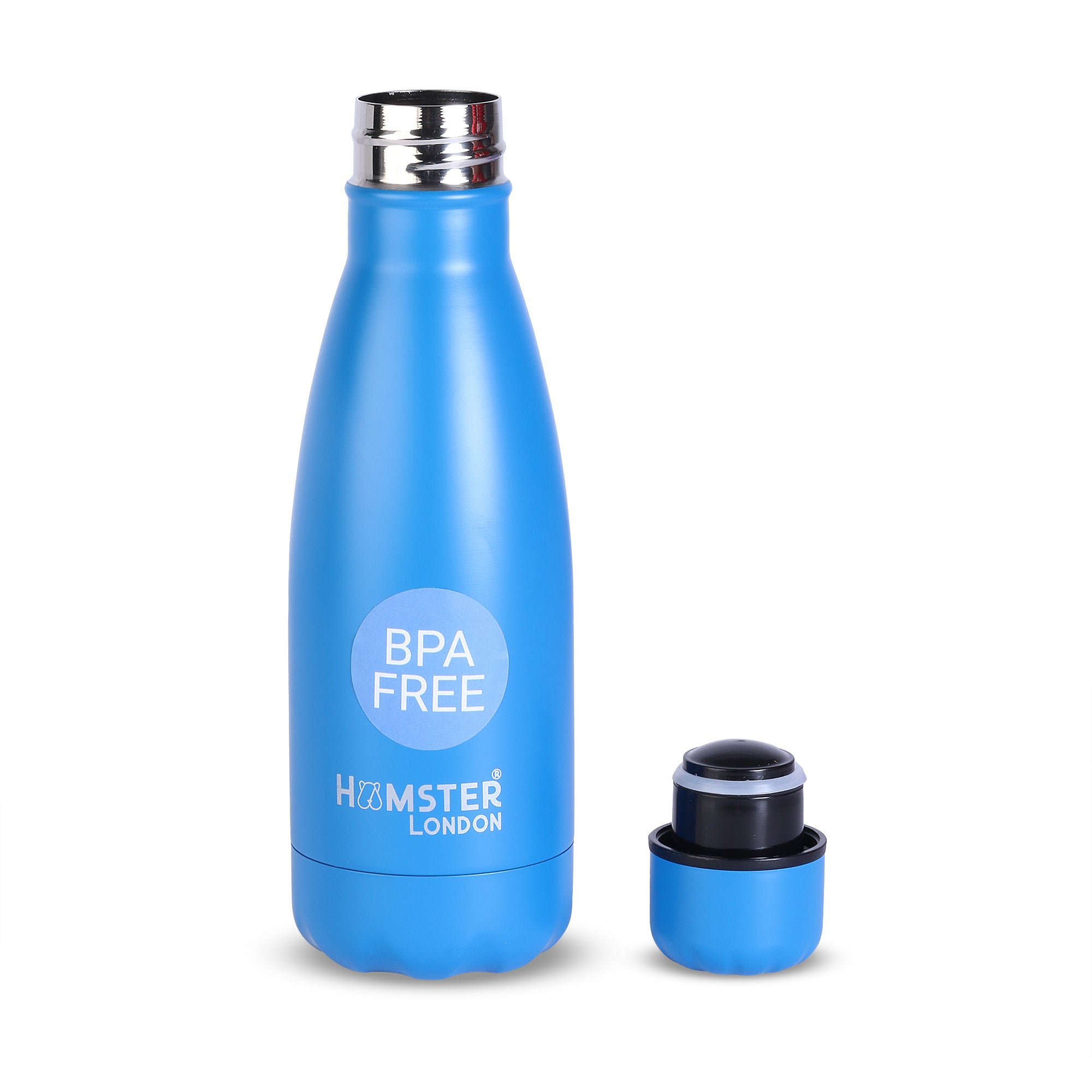Hamster London Hype Neon Insulated Bottle Blue 350ml