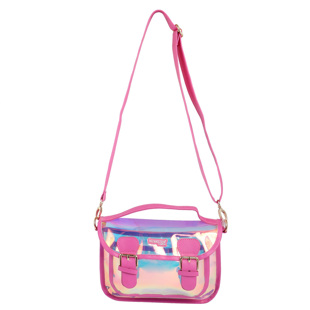 Hamster London Shiny Classic Sling Bag Pink