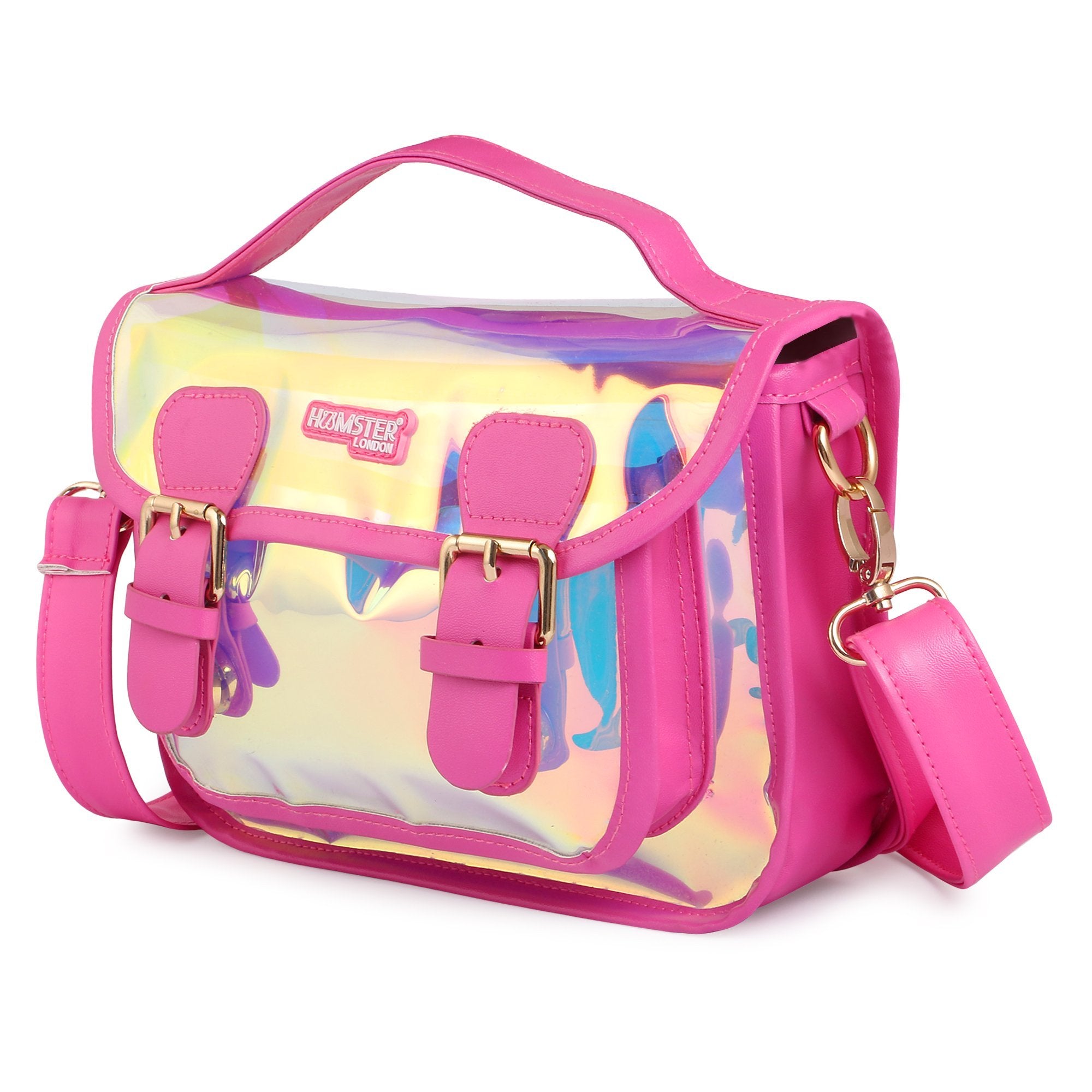 Hamster London Shiny Classic Sling Bag Pink