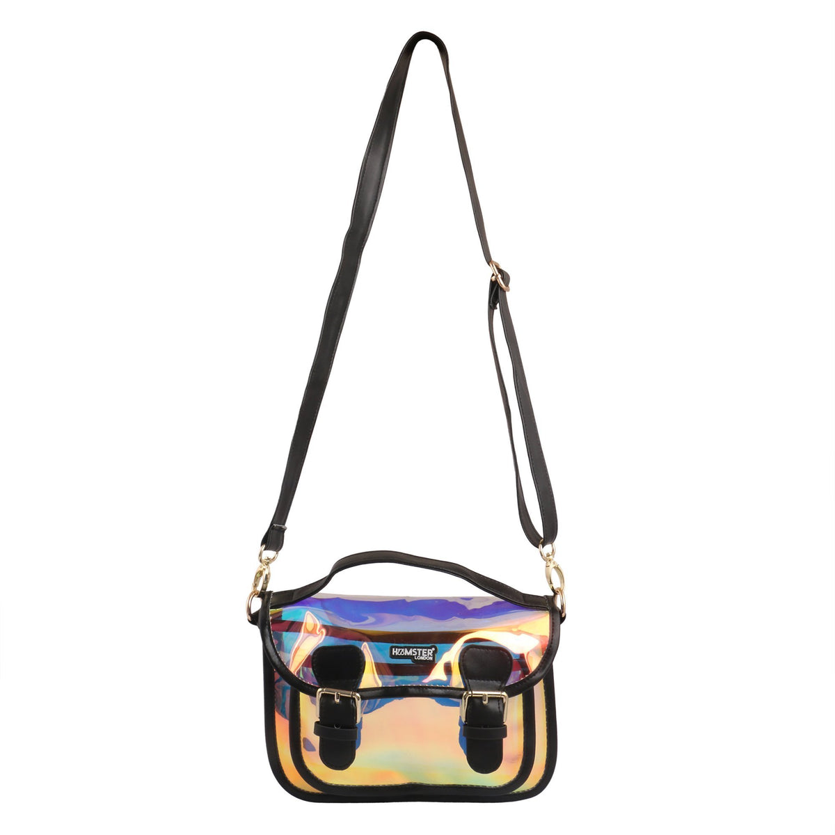 Hamster London Shiny Classic Sling Bag Black