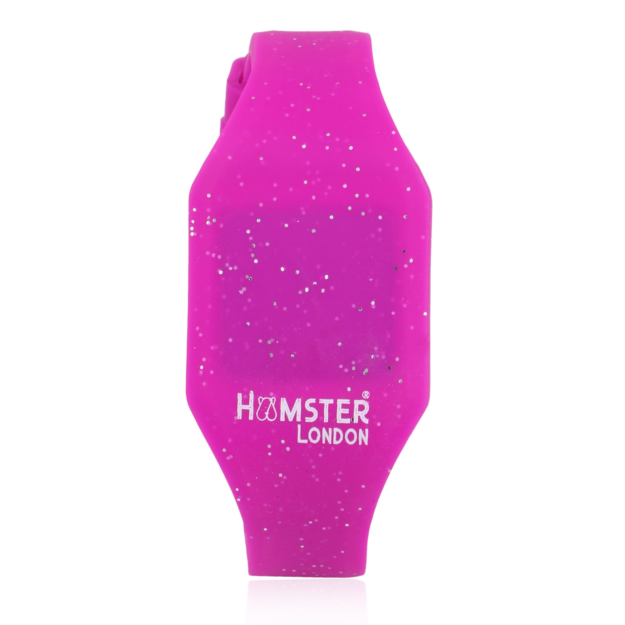 Hamster London Silicon Glitter Digital LED Band Wrist Watch Purple Glitter