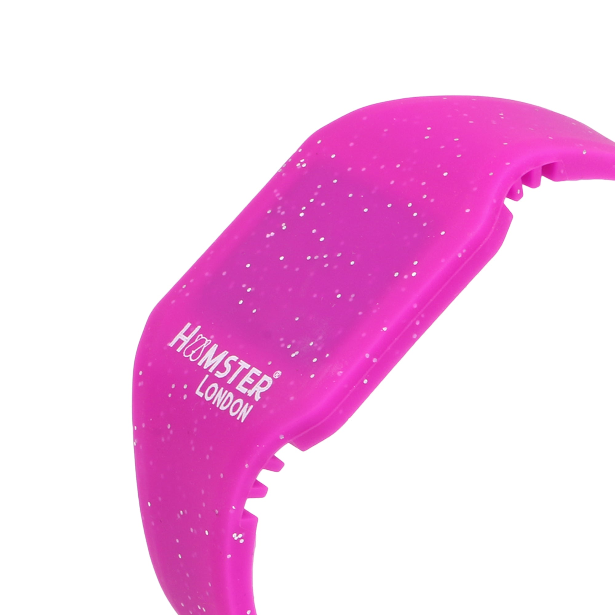 Hamster London Silicon Glitter Digital LED Band Wrist Watch Purple Glitter