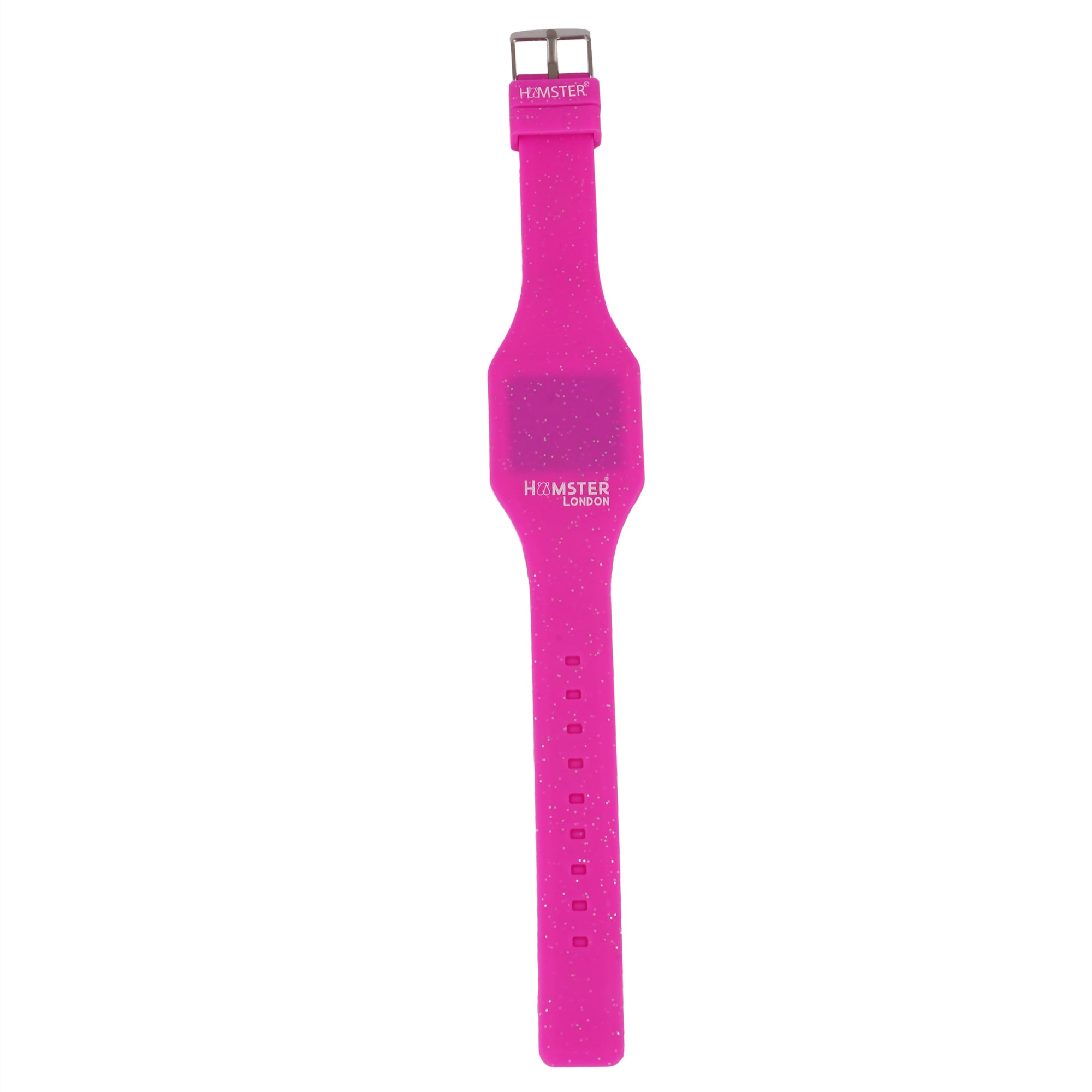 Hamster London Silicon Glitter Digital LED Band Wrist Watch Pink Glitter