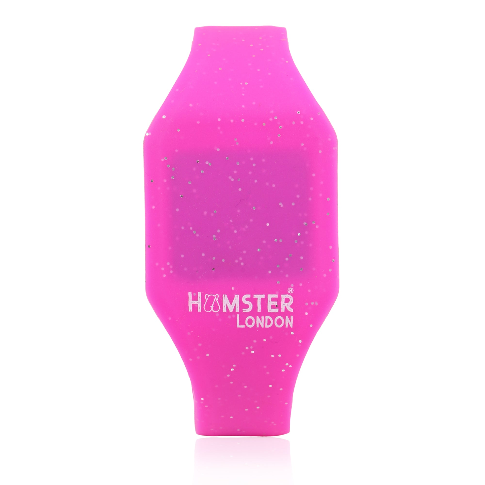 Hamster London Silicon Glitter Digital LED Band Wrist Watch Pink Glitter