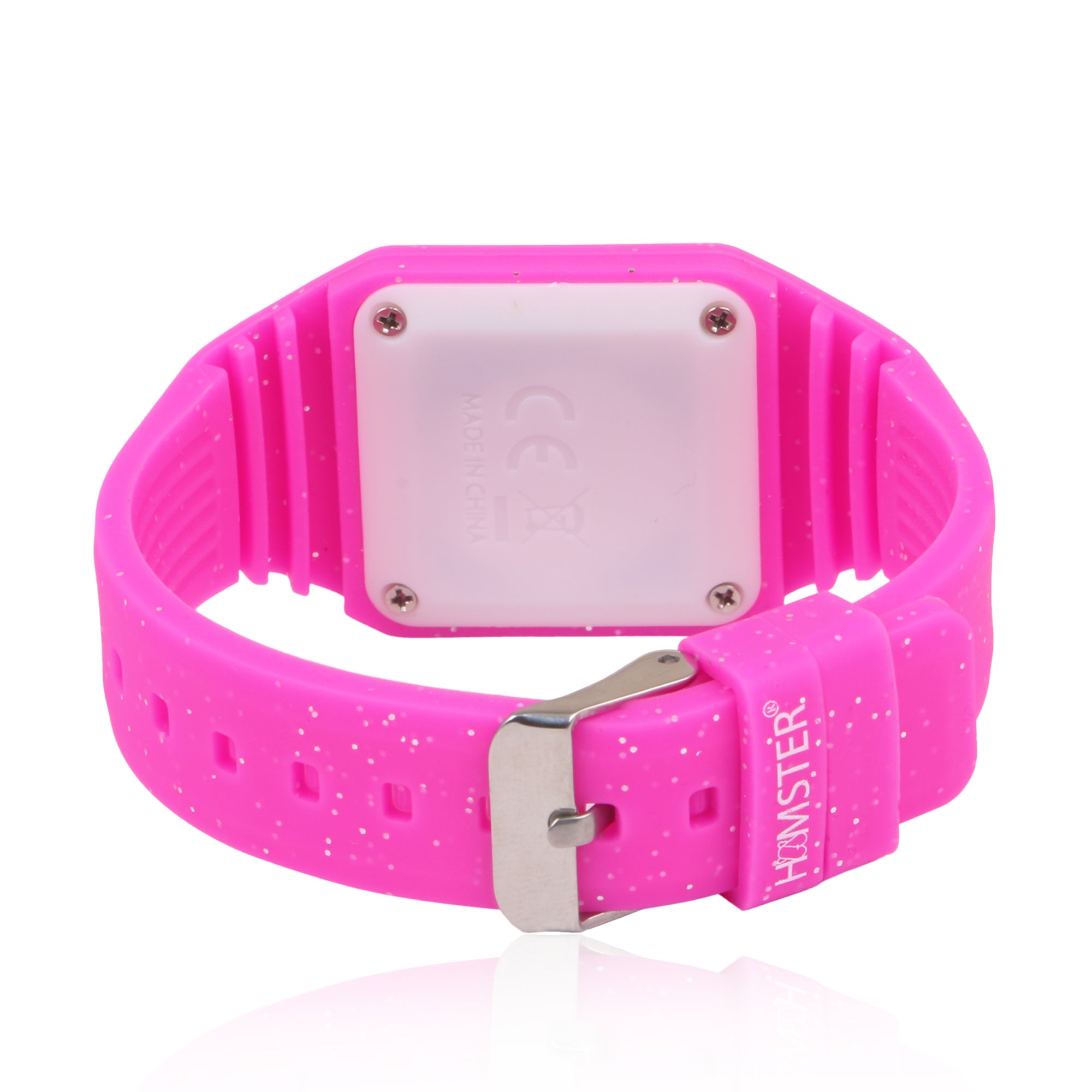 Hamster London Silicon Glitter Digital LED Band Wrist Watch Pink Glitter