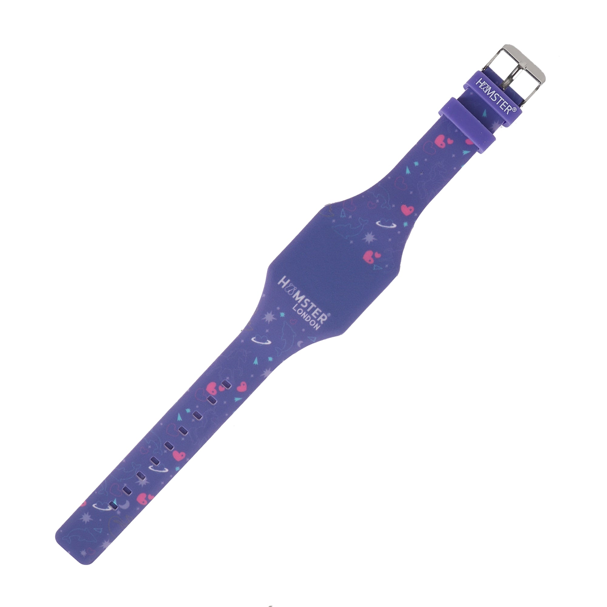 Hamster London Silicon Digital LED Band Mermaid Purple Line Watch