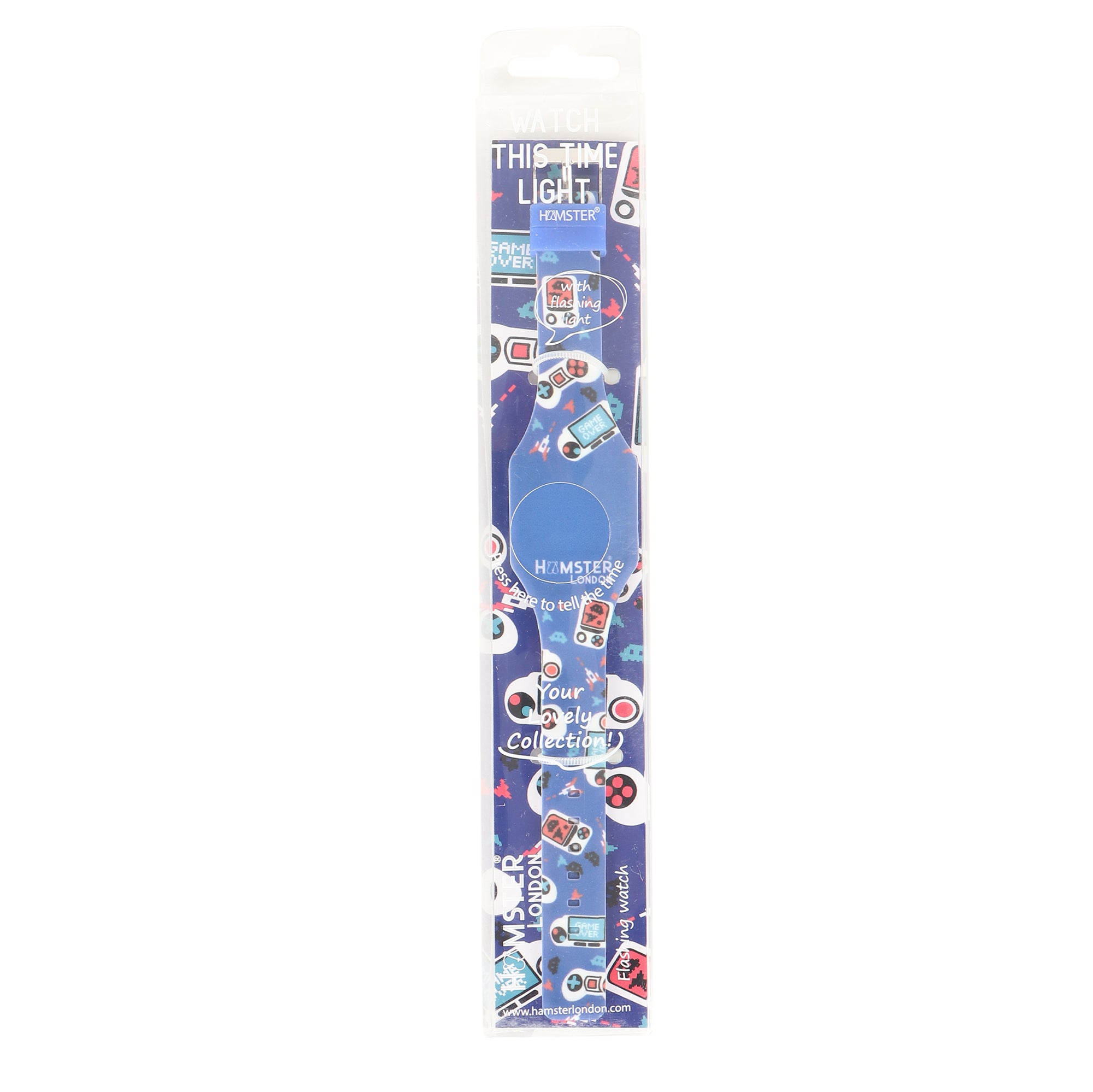 Hamster London Silicon Digital LED Band Gamer Blue Watch