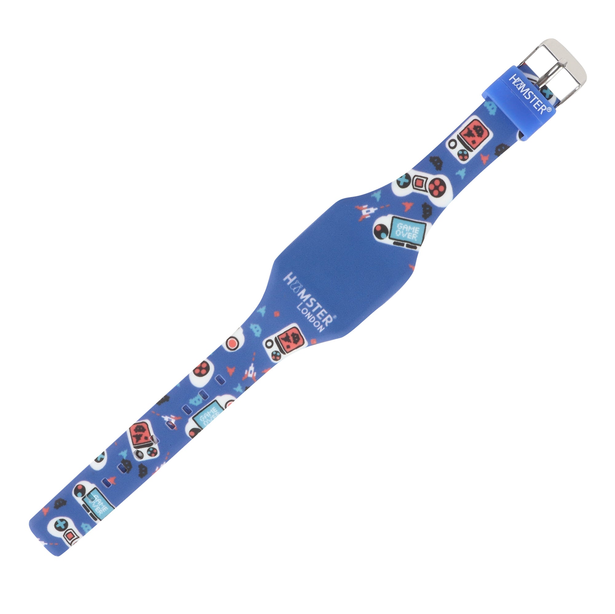 Hamster London Silicon Digital LED Band Gamer Blue Watch