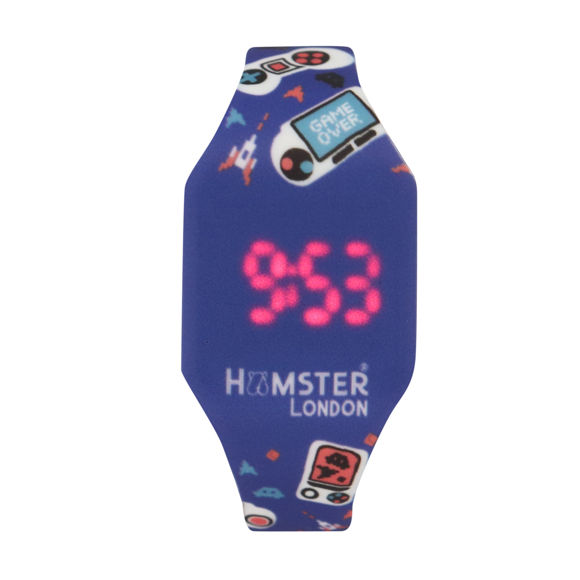 Hamster London Silicon Digital LED Band Gamer Blue Watch