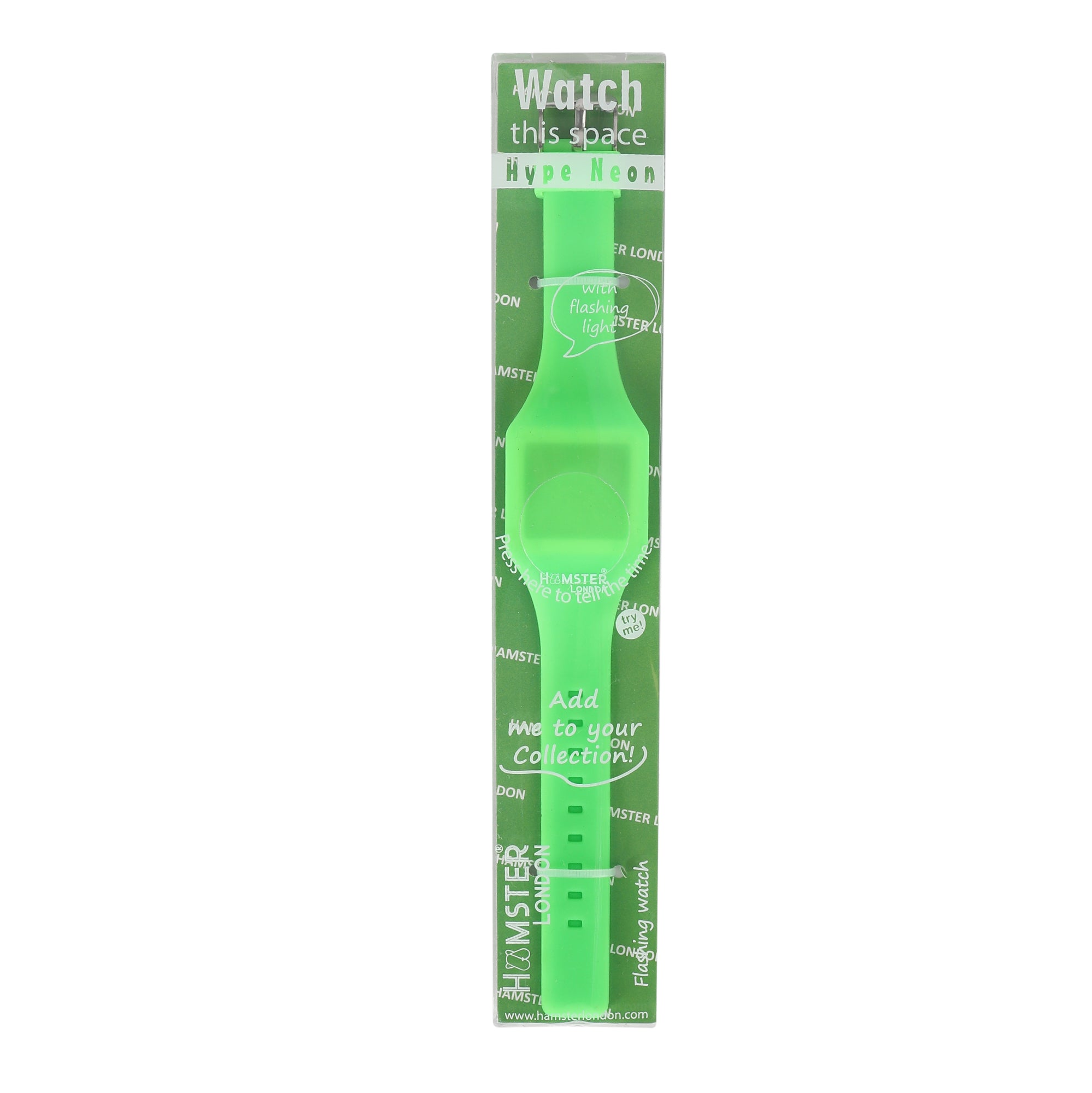 Hamster London Silicon Digital LED Band Hype Green Watch