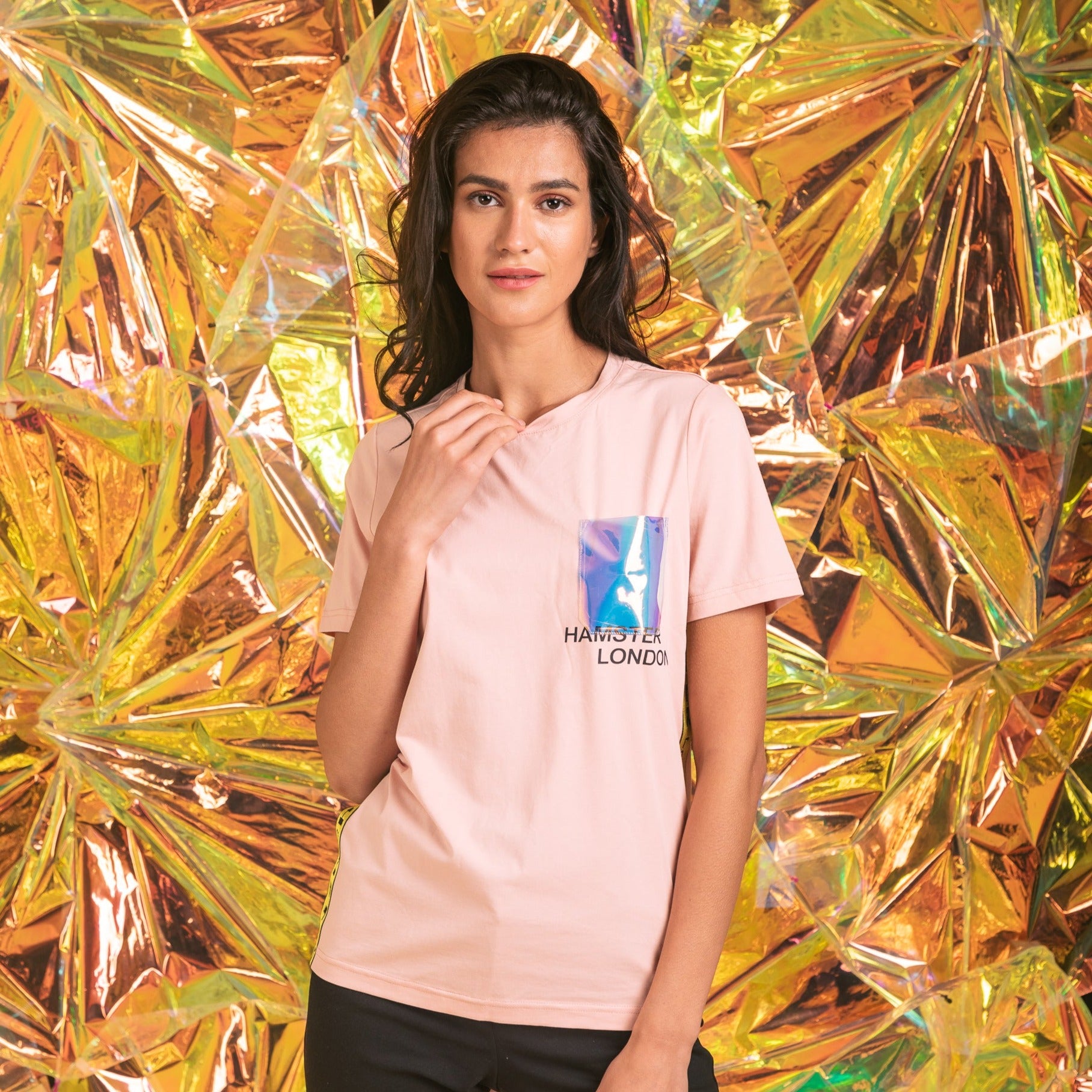 Hamster London Holo Party Tees Pink