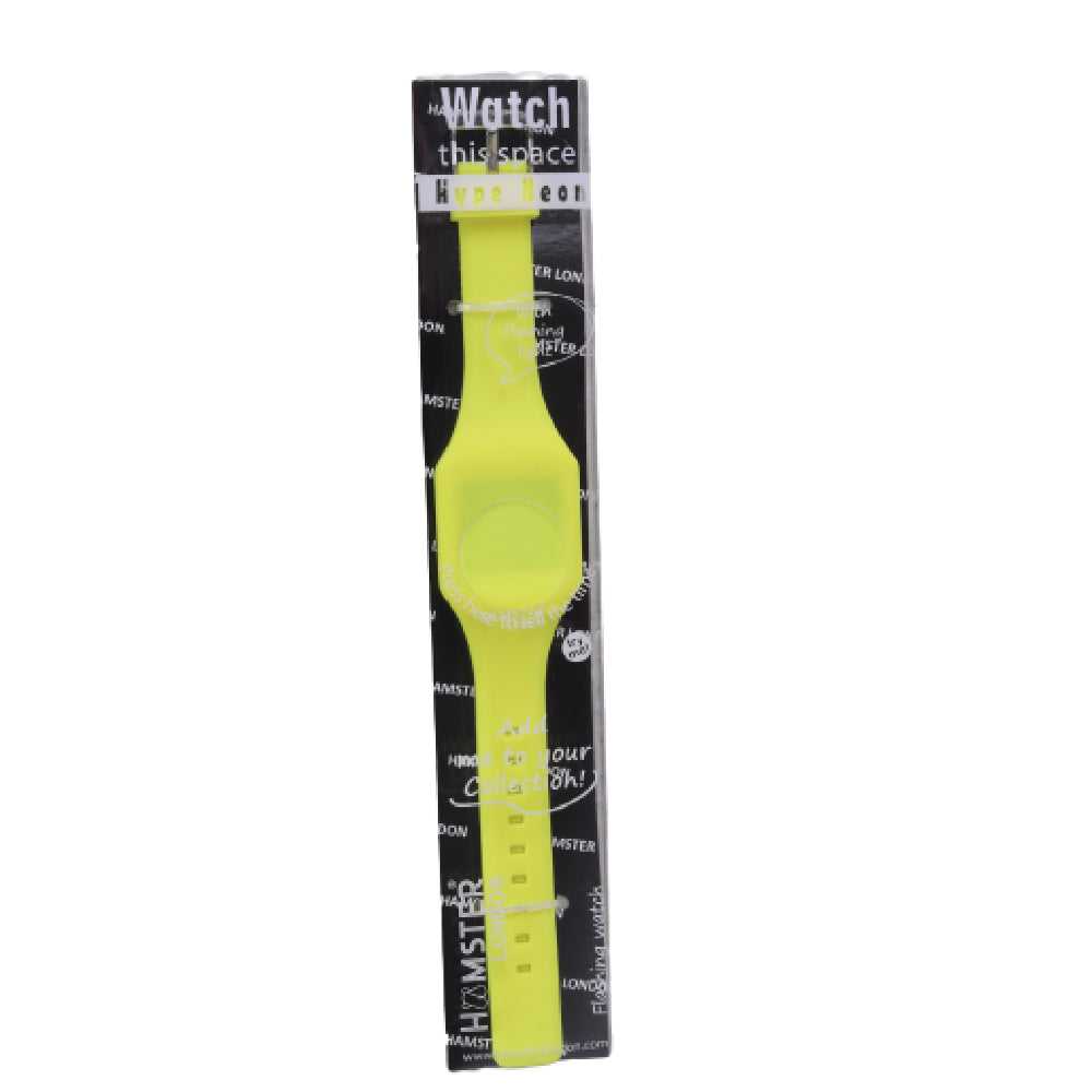 Hamster London Silicon Digital LED Band Hype Neon Watch Yellow