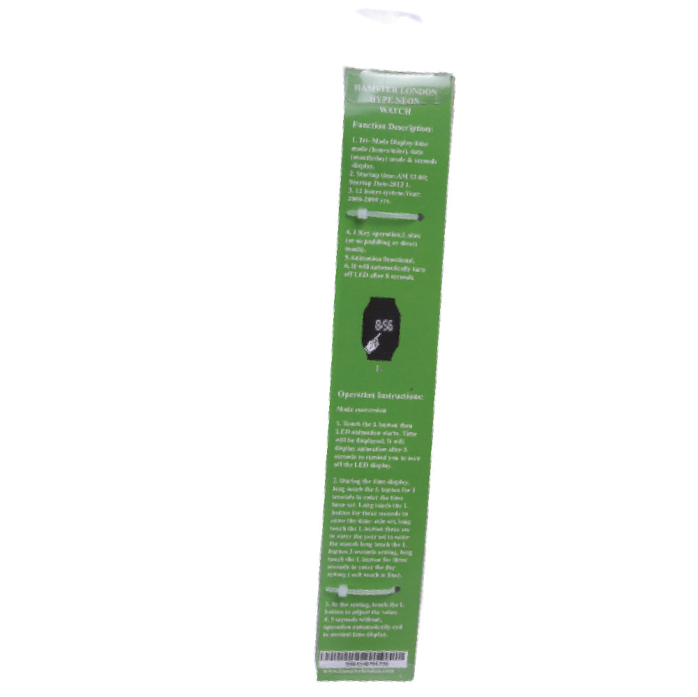 Hamster London Silicon Digital LED Band Hype Green Watch