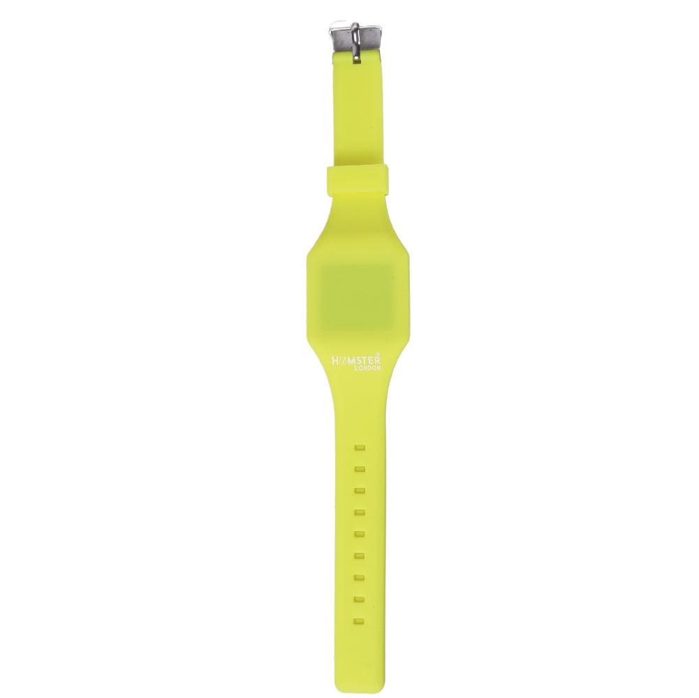 Hamster London Silicon Digital LED Band Hype Neon Watch Yellow