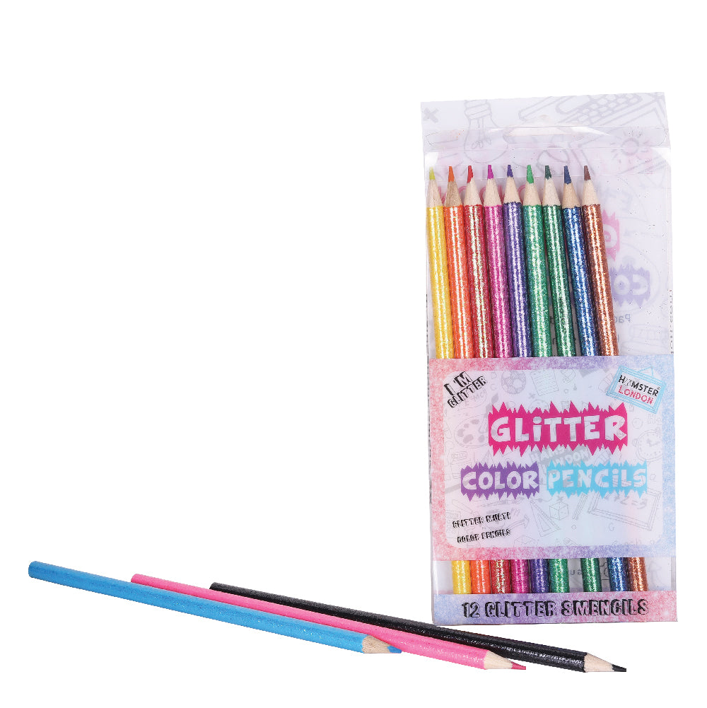 Hamster London Glitter Pencil Set of 12
